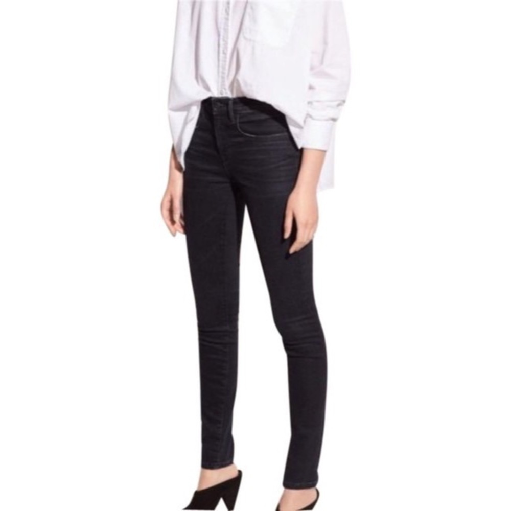 Vince Black Ankle One Year Wash Skinny High Waisted Stretch Denim Jeans EUC 27